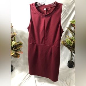 Old navy large stretchy maroon dress with zip